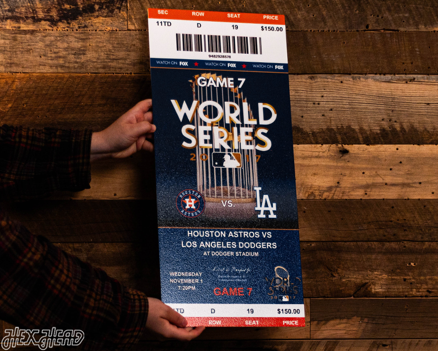 Houston Astros 2017 World Series Ticket Stub Single Layer Metal Wall Art