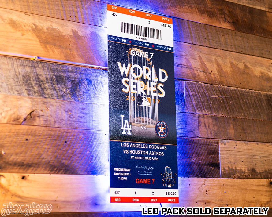 Houston Astros 2017 World Series Ticket Stub Single Layer Metal Wall Art