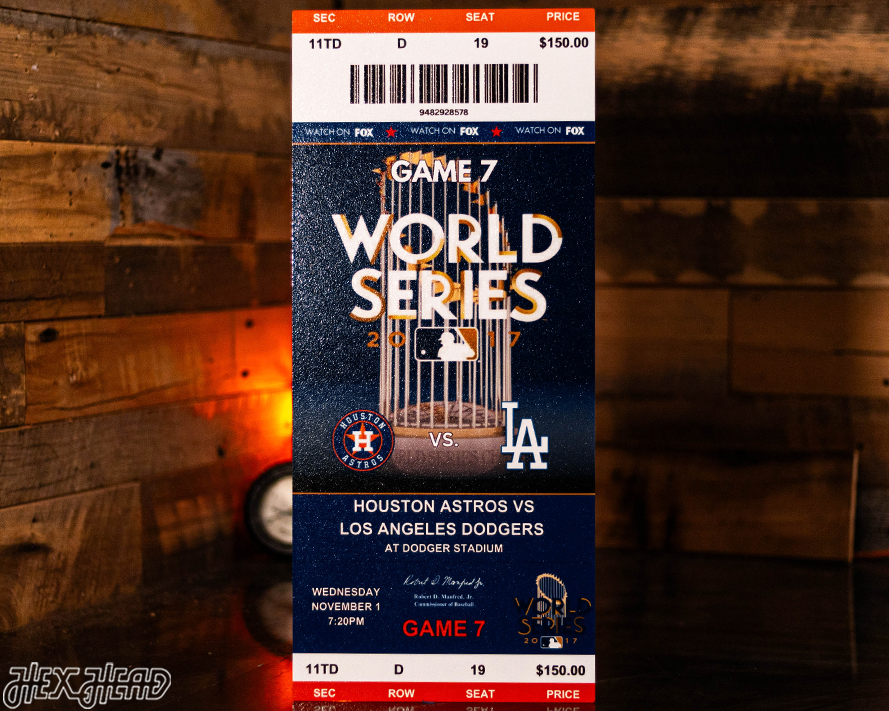 Houston Astros 2017 World Series Ticket Stub Single Layer Metal Wall Art