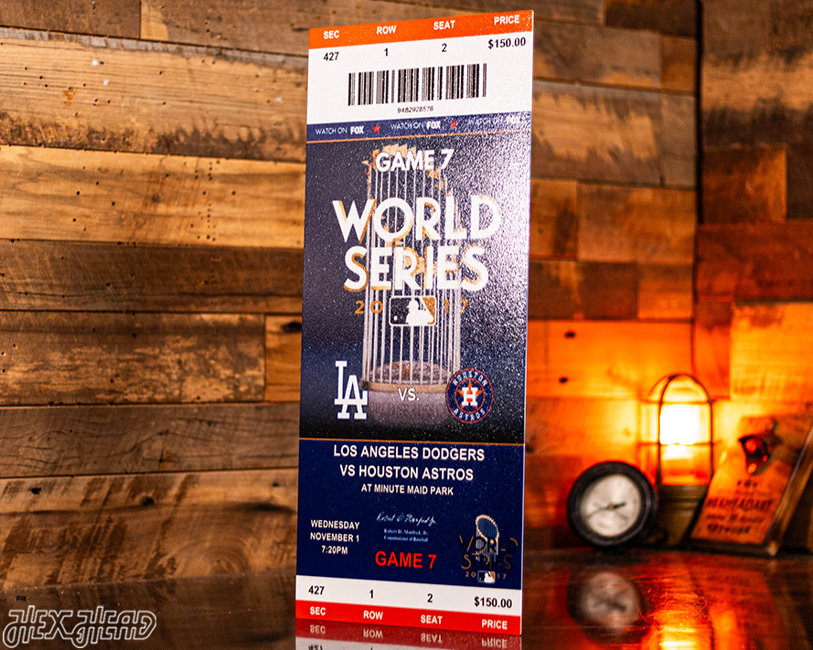 Houston Astros 2017 World Series Ticket Stub Single Layer Metal Wall Art