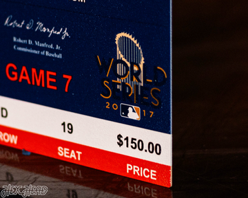 Houston Astros 2017 World Series Ticket Stub Single Layer Metal Wall Art