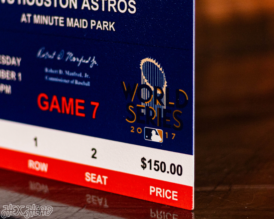 Houston Astros 2017 World Series Ticket Stub Single Layer Metal Wall Art