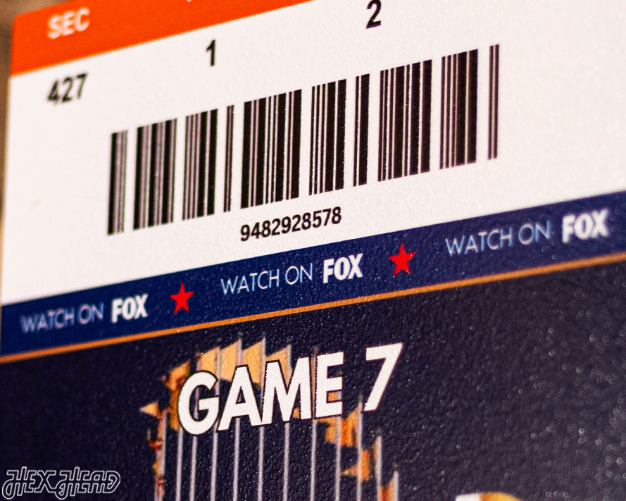 Houston Astros 2017 World Series Ticket Stub Single Layer Metal Wall Art