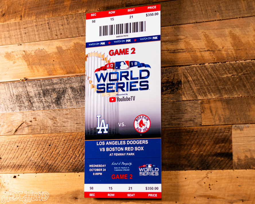 Boston Red Sox 2018 World Series Ticket Stub Single Layer Metal Wall Art