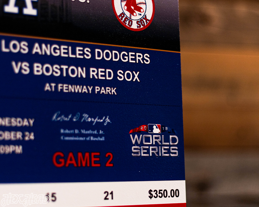 Boston Red Sox 2018 World Series Ticket Stub Single Layer Metal Wall Art