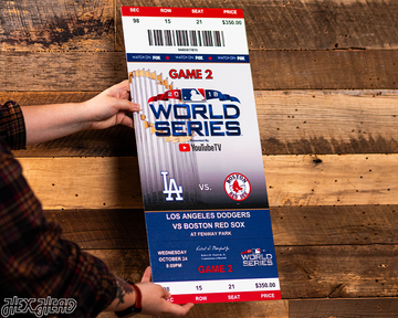 Boston Red Sox 2018 World Series Ticket Stub Single Layer Metal Wall Art