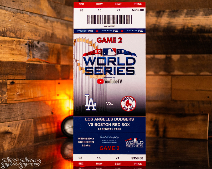 Boston Red Sox 2018 World Series Ticket Stub Single Layer Metal Wall Art