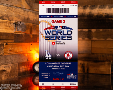 Boston Red Sox 2018 World Series Ticket Stub Single Layer Metal Wall Art