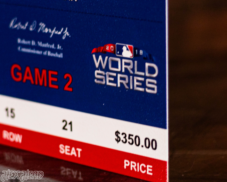 Boston Red Sox 2018 World Series Ticket Stub Single Layer Metal Wall Art
