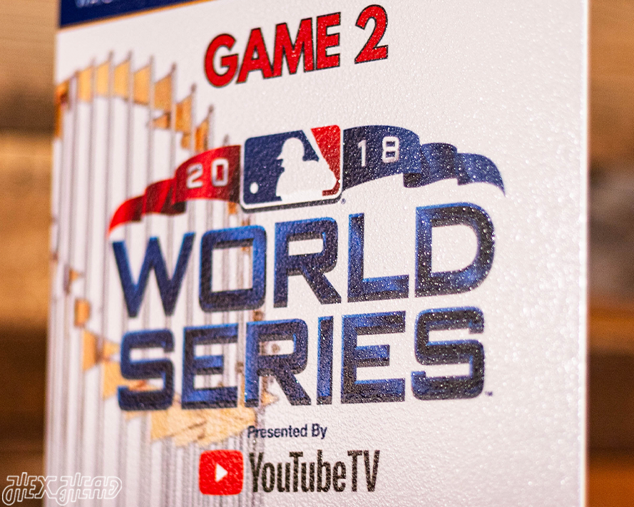 Boston Red Sox 2018 World Series Ticket Stub Single Layer Metal Wall Art