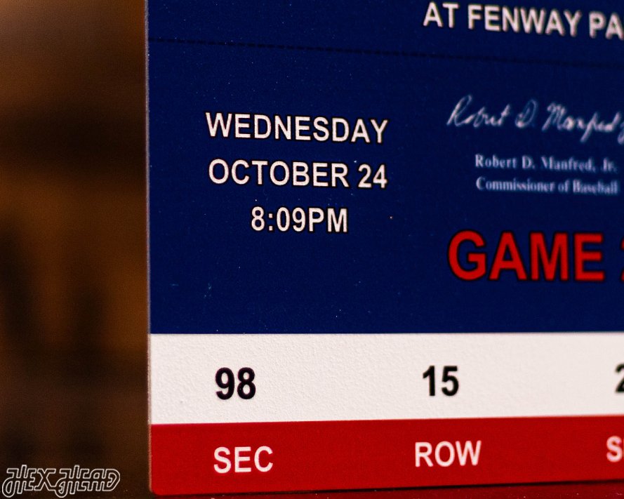 Boston Red Sox 2018 World Series Ticket Stub Single Layer Metal Wall Art