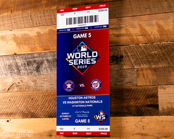 Washington Nationals 2019 World Series Ticket Stub Single Layer Metal Wall Art
