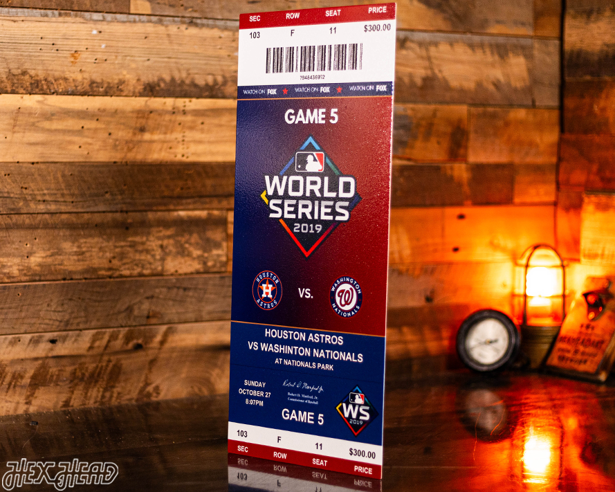 Washington Nationals 2019 World Series Ticket Stub Single Layer Metal Wall Art
