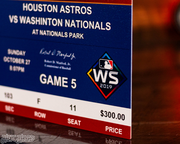 Washington Nationals 2019 World Series Ticket Stub Single Layer Metal Wall Art