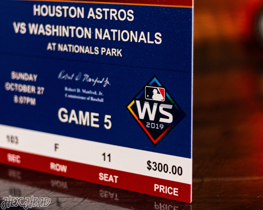 Washington Nationals 2019 World Series Ticket Stub Single Layer Metal Wall Art