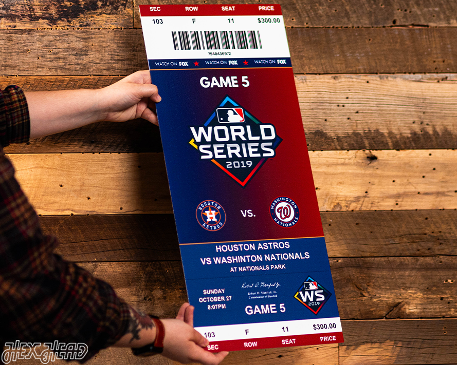 Washington Nationals 2019 World Series Ticket Stub Single Layer Metal Wall Art