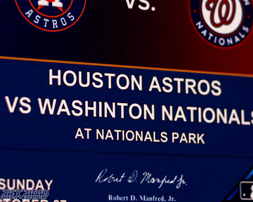Washington Nationals 2019 World Series Ticket Stub Single Layer Metal Wall Art