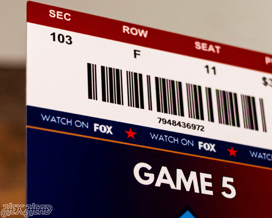 Washington Nationals 2019 World Series Ticket Stub Single Layer Metal Wall Art