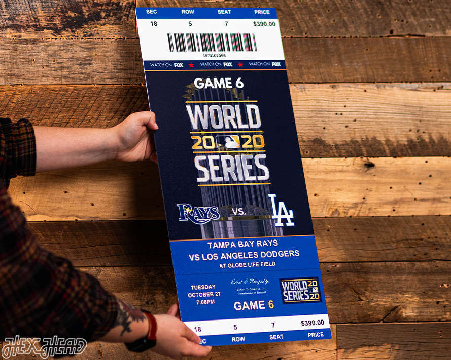 Los Angeles Dodgers 2020 World Series Ticket Stub Single Layer Metal Wall Art
