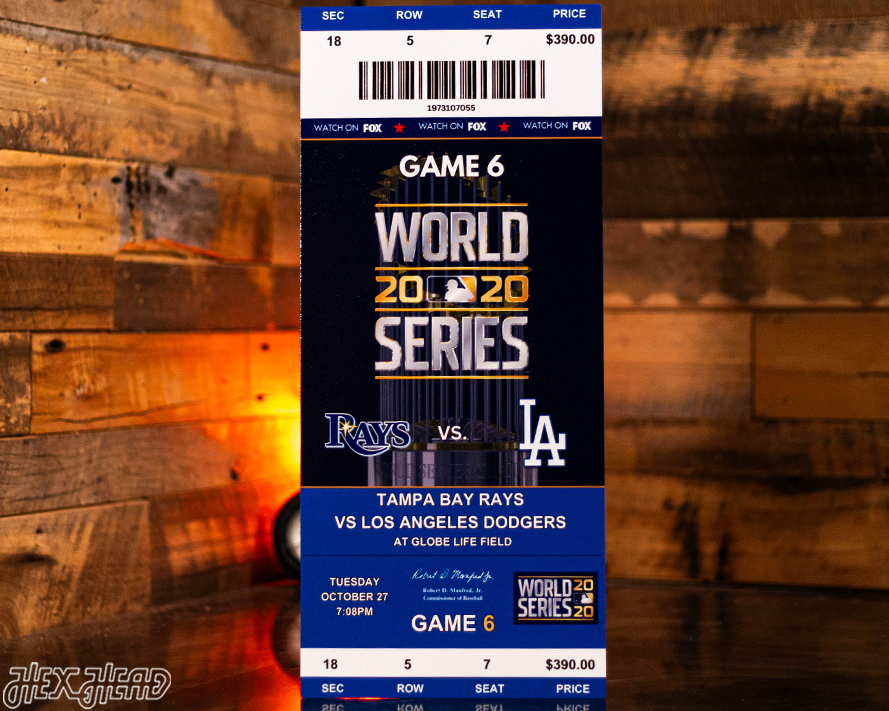 Los Angeles Dodgers 2020 World Series Ticket Stub Single Layer Metal Wall Art