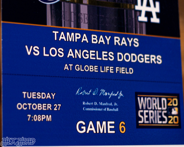 Los Angeles Dodgers 2020 World Series Ticket Stub Single Layer Metal Wall Art