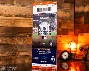 Atlanta Braves 2021 World Series Ticket Stub Single Layer Metal Wall Art