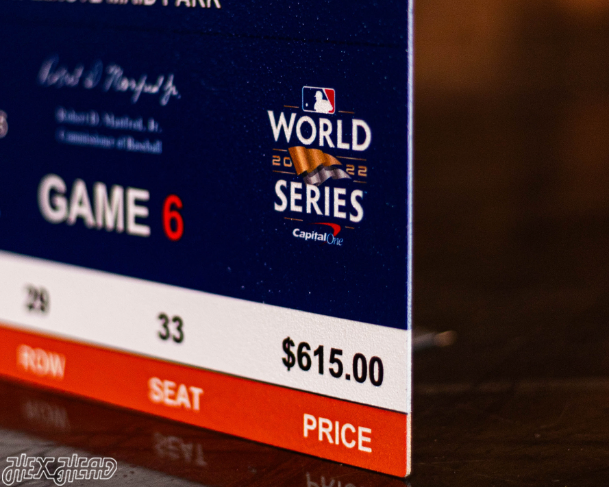 Houston Astros 2022 World Series Ticket Stub Single Layer Metal Wall Art