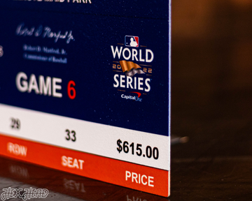 Houston Astros 2022 World Series Ticket Stub Single Layer Metal Wall Art