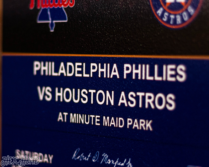 Houston Astros 2022 World Series Ticket Stub Single Layer Metal Wall Art