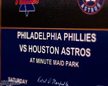 Houston Astros 2022 World Series Ticket Stub Single Layer Metal Wall Art