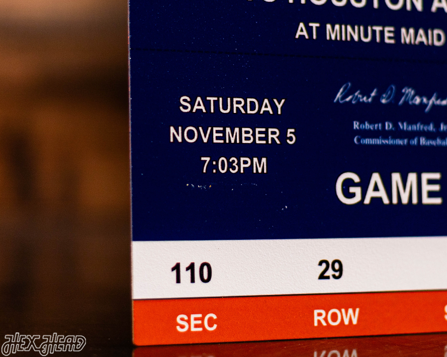 Houston Astros 2022 World Series Ticket Stub Single Layer Metal Wall Art