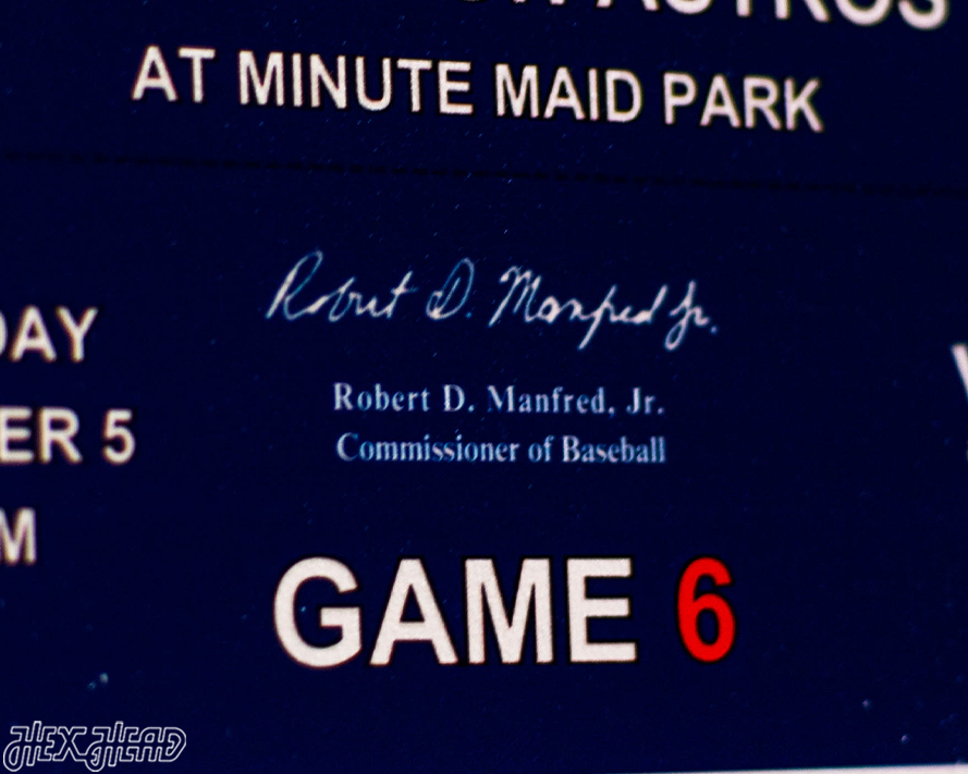 Houston Astros 2022 World Series Ticket Stub Single Layer Metal Wall Art