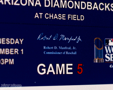 Texas Rangers 2023 World Series Ticket Stub Single Layer Metal Wall Art