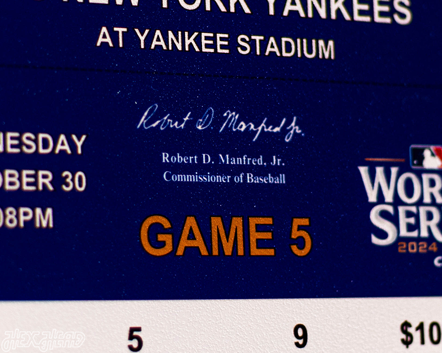 Los Angeles Dodgers 2024 World Series Ticket Stub Single Layer Metal Wall Art