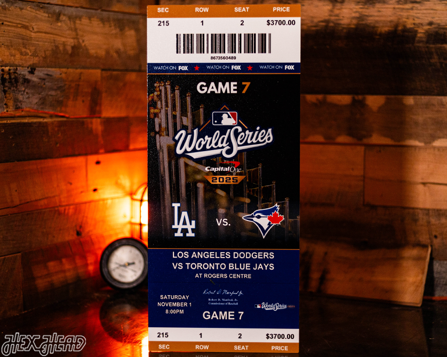 Los Angeles Dodgers 2025 World Series Ticket Stub Single Layer Metal Wall Art