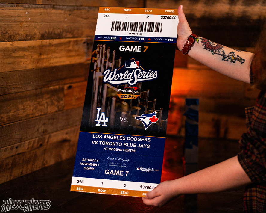 Los Angeles Dodgers 2025 World Series Ticket Stub Single Layer Metal Wall Art