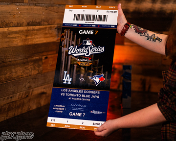 Los Angeles Dodgers 2025 World Series Ticket Stub Single Layer Metal Wall Art