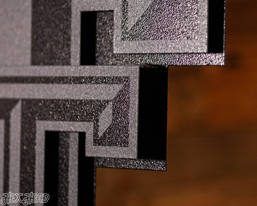 MONOCHROME - Texas Tech Red Raiders "DOUBLE T" 3D Vintage Metal Wall Art