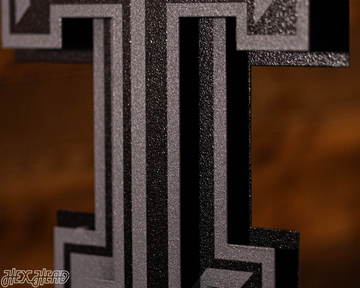 MONOCHROME - Texas Tech Red Raiders "DOUBLE T" 3D Vintage Metal Wall Art