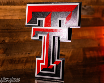Texas Tech Red Raiders "DOUBLE T" 3D Vintage Metal Wall Art
