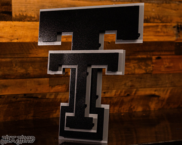 MONOCHROME - Texas Tech Red Raiders "DOUBLE T" 3D Metal Wall Art