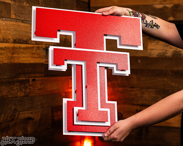 Texas Tech Red Raiders "DOUBLE T" 3D Metal Wall Art