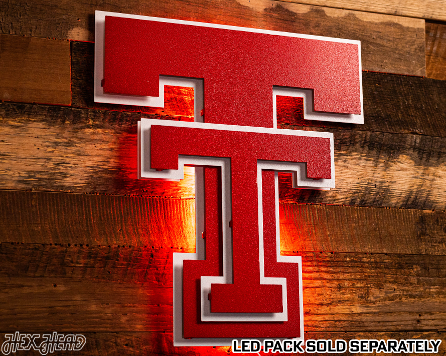 Texas Tech Red Raiders "DOUBLE T" 3D Metal Wall Art
