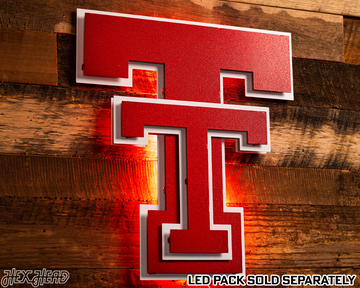 Texas Tech Red Raiders "DOUBLE T" 3D Metal Wall Art