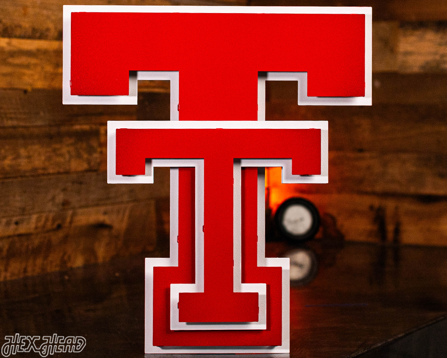 Texas Tech Red Raiders "DOUBLE T" 3D Metal Wall Art