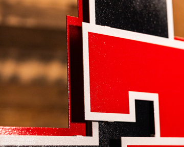 Texas Tech Red Raiders Double T On State 3D Metal Wall Art