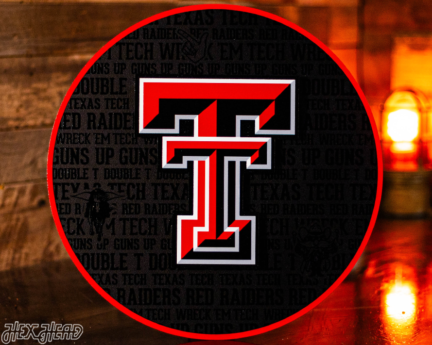 Texas Tech CRAFT SERIES 3D Embossed Metal Wall Art