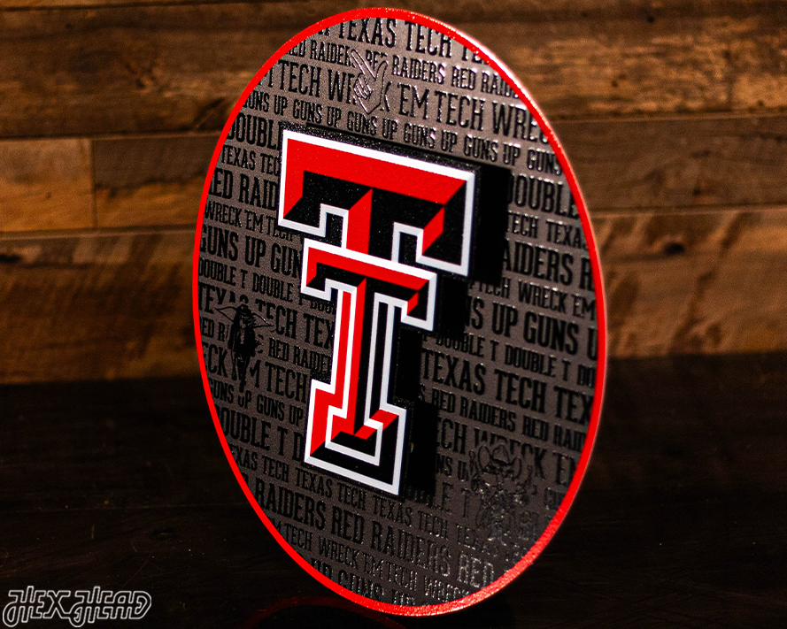 Texas Tech CRAFT SERIES 3D Embossed Metal Wall Art