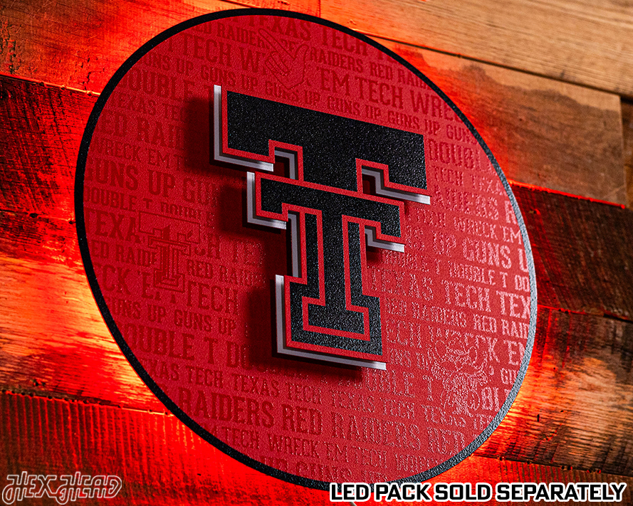Texas Tech CRAFT SERIES 3D Embossed Metal Wall Art