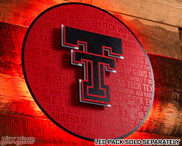 Texas Tech CRAFT SERIES 3D Embossed Metal Wall Art